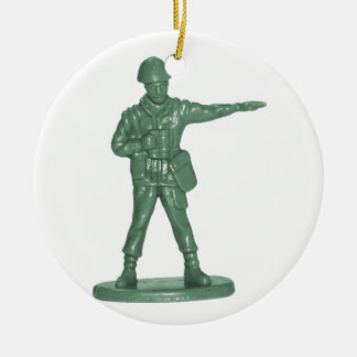 Green Army Men Ceramic Tree Decoration