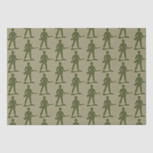 Green Army Soldiers Pattern Tissue Paper