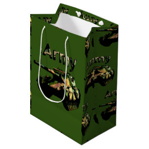 Green Army Tank, Medium Gift Bag 
