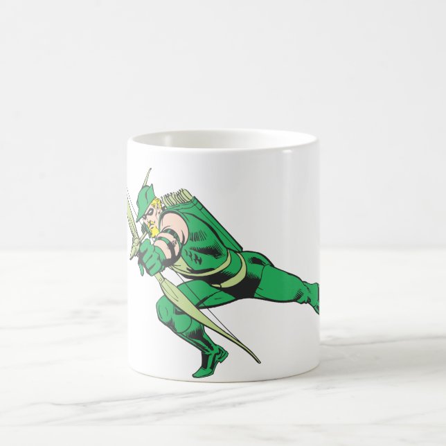 Green Arrow Crouches Coffee Mug (Center)