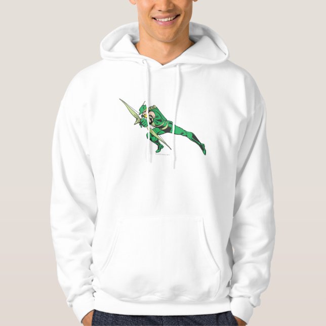 Green Arrow Crouches Hoodie (Front)