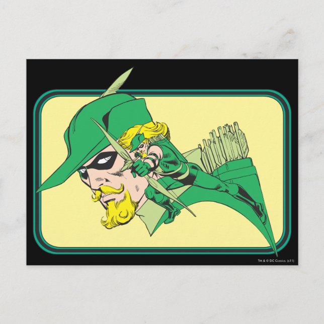 Green Arrow Head Shot Postcard (Front)