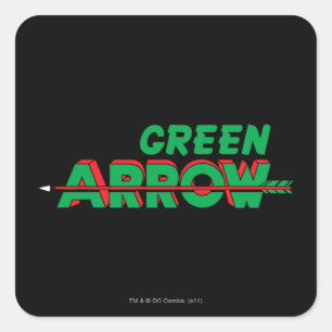 Green Arrow Logo 2 Square Sticker