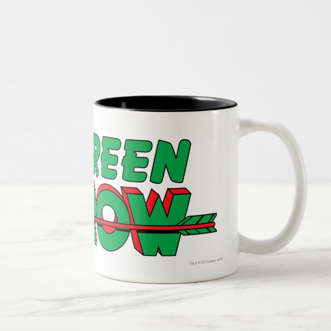 Green Arrow Logo 2 Two-Tone Coffee Mug (Right)