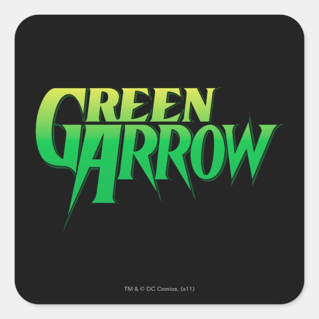 Green Arrow Logo 3 Square Sticker (Front)