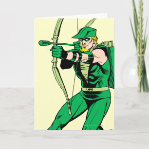 Green Arrow Shooting Arrow Card