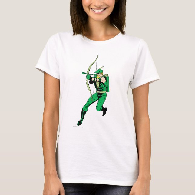 Green Arrow Shooting Arrow T-Shirt (Front)