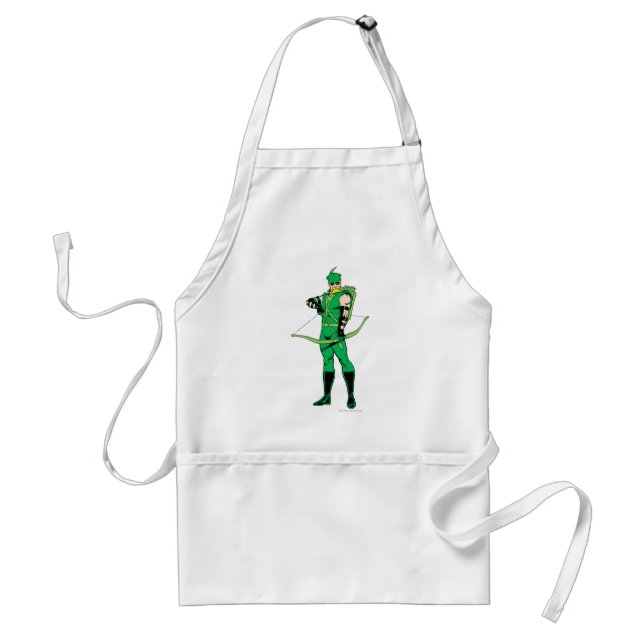 Green Arrow Standing with Bow Standard Apron (Front)