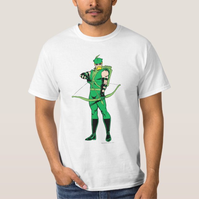 Green Arrow Standing with Bow T-Shirt (Front)