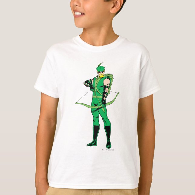 Green Arrow Standing with Bow T-Shirt (Front)