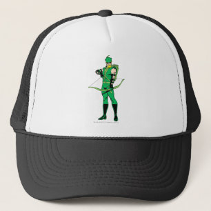 Green Arrow Standing with Bow Trucker Hat