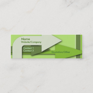 Green Arrows Mini Business Card