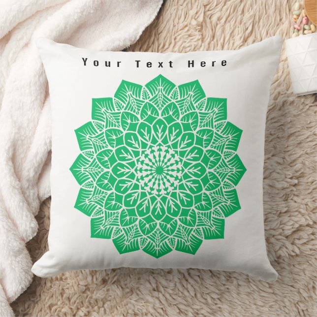 Green Art Custom Your Text Here Text Image Decor Cushion (Blanket)