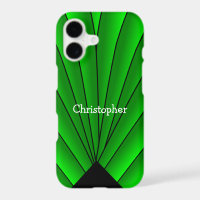 Green Art Deco Fan Design