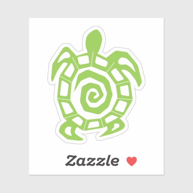 Green Art Deco turtle design (Sheet)