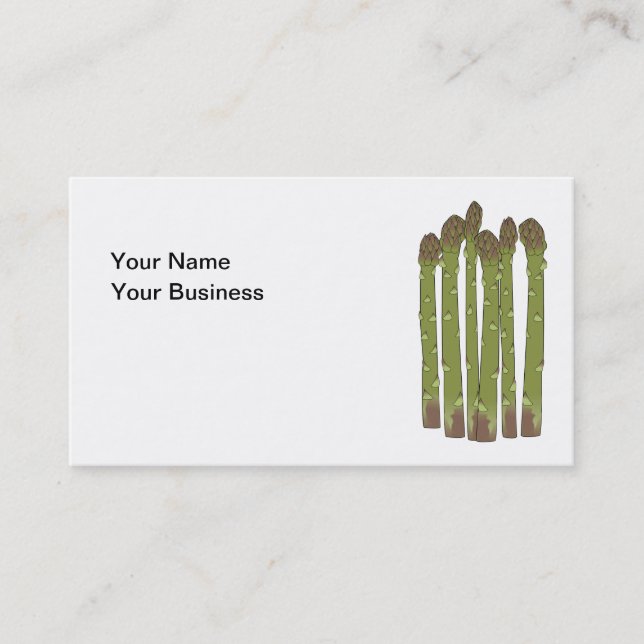 Green Asparagus Spears Vegetable Lover Business Card (Front)