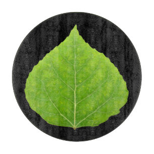 Green Aspen Leaf #11 Cutting Board