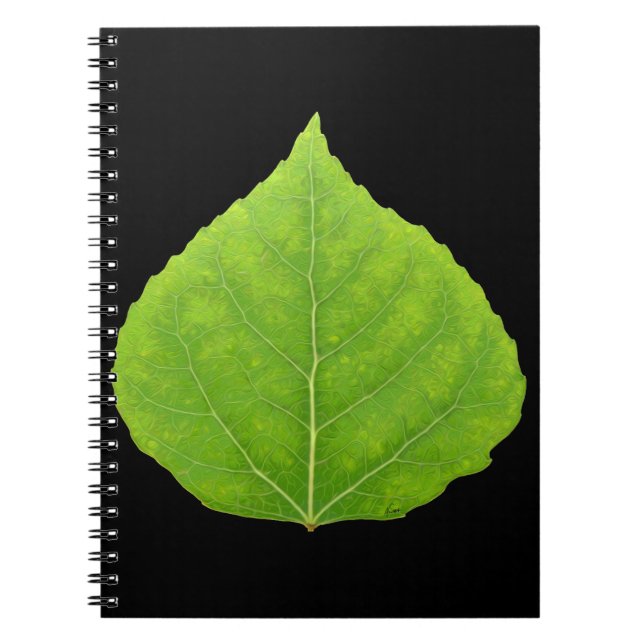 Green Aspen Leaf #11 Notebook (Front)