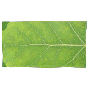 Green Aspen Leaf #11 Pillowcase