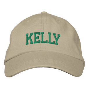 Green Athletic Block Monogram Custom Name Embroidered Hat