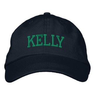 Green Athletic Block Monogram Custom Name Embroidered Hat
