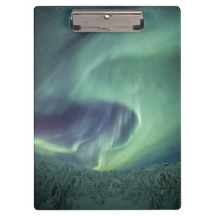 Green Aurora Borealis Nature Photo Clipboard