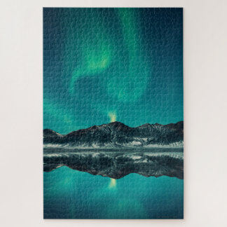 Green Aurora Lights Jigsaw Puzzle