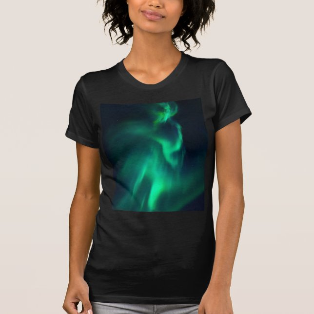 Green Aurora Northern Lights T-Shirt (Front)