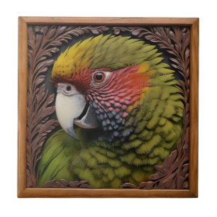 Green Australian Lorikeet Parrot, Tile