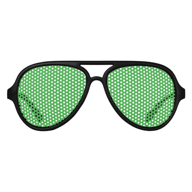 Green Aviator Sunglasses (Front)