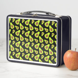 Green Avocados Vegetable Lover Veggie Healthy Food Metal Lunch Box