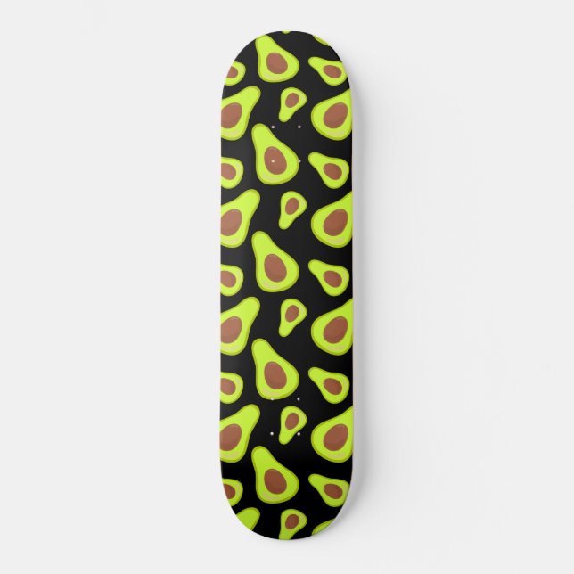 Green Avocados Vegetable Lover Veggie Healthy Food Skateboard (Front)