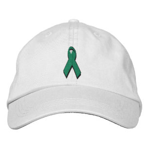 green awareness ribbon embroidered hat