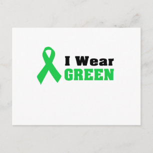 Green Awareness Ribbon Postcard