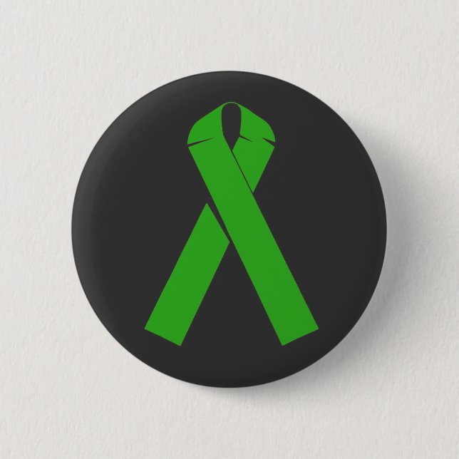 Green Awareness Ribbon Products 6 Cm Round Badge (Front)