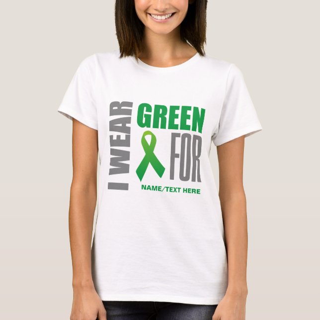 Green awareness ribbon T-Shirt (Front)