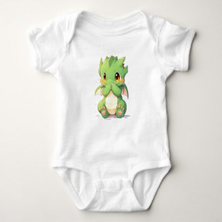 Green Baby Dragon Baby Bodysuit