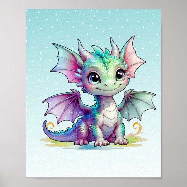 Green Baby Dragon Poster (Front)