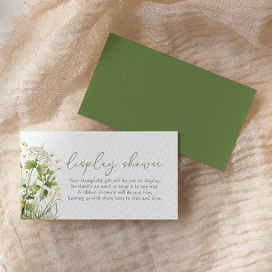 Green Baby In Bloom Wildflower Display Shower Enclosure Card