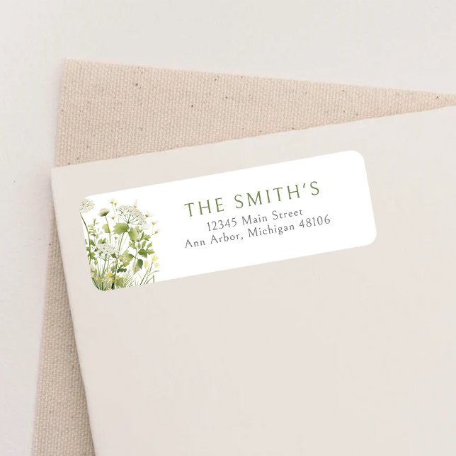 Green Baby In Bloom Wildflower Return Address (Creator Uploaded)