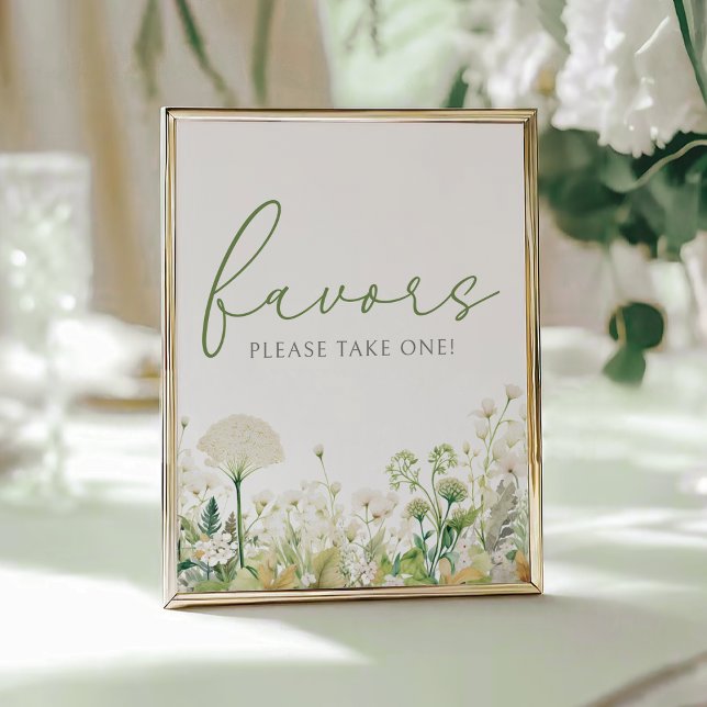 Green Baby In Bloom Wildflower Shower Favour Sign (Creator Uploaded)