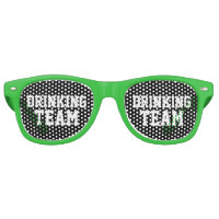 Green bachelor party shades drinking team glasses