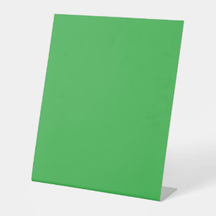 Green Background and White Border for a Modern Aes Pedestal Sign
