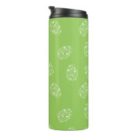 Green background with ornamental eggs pattern