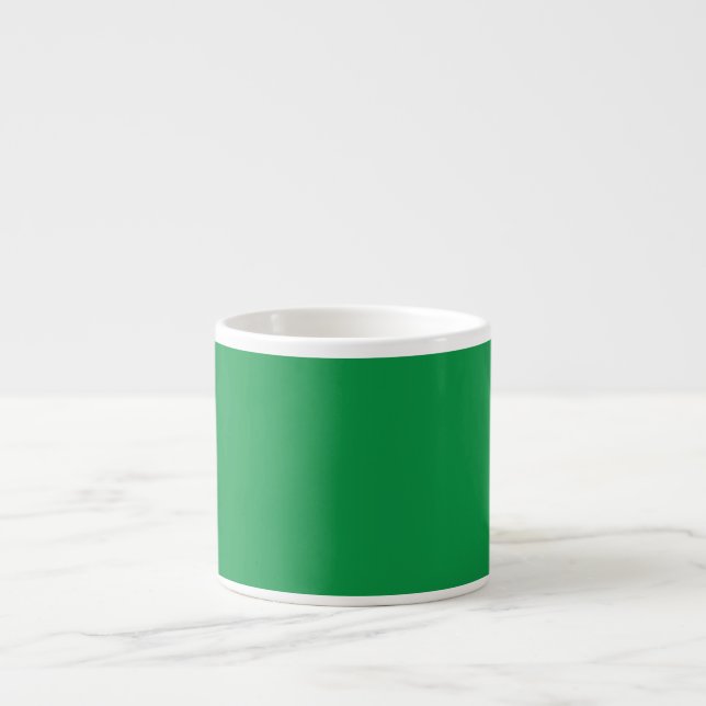 Green Background with White Border for Modern Aest Espresso Cup (Front)