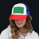 Green Background with White Border for Modern Aest Trucker Hat<br><div class="desc">Enhance your visuals with a minimalist and elegant touch! Discover the beauty of green background with white border design for striking colour contrast. Elevate your graphics with a modern twist</div>