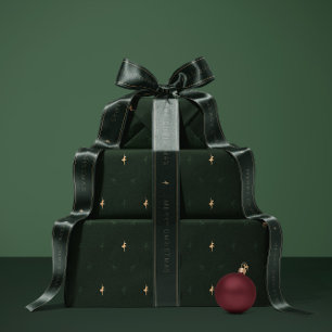 Green ballerina and reindeer wrapping paper