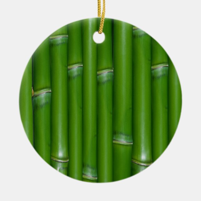 Green Bamboo Ceramic Tree Decoration (Front)