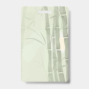 Green bamboo ID badge