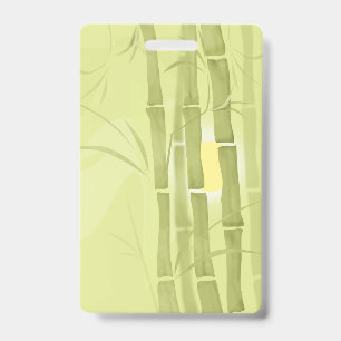 Green bamboo ID badge